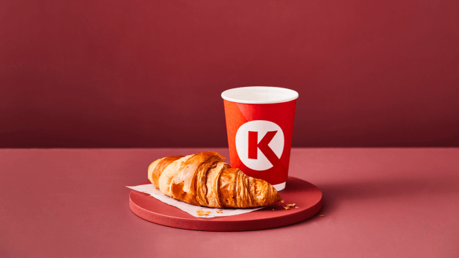 Croissant and Circle K coffee