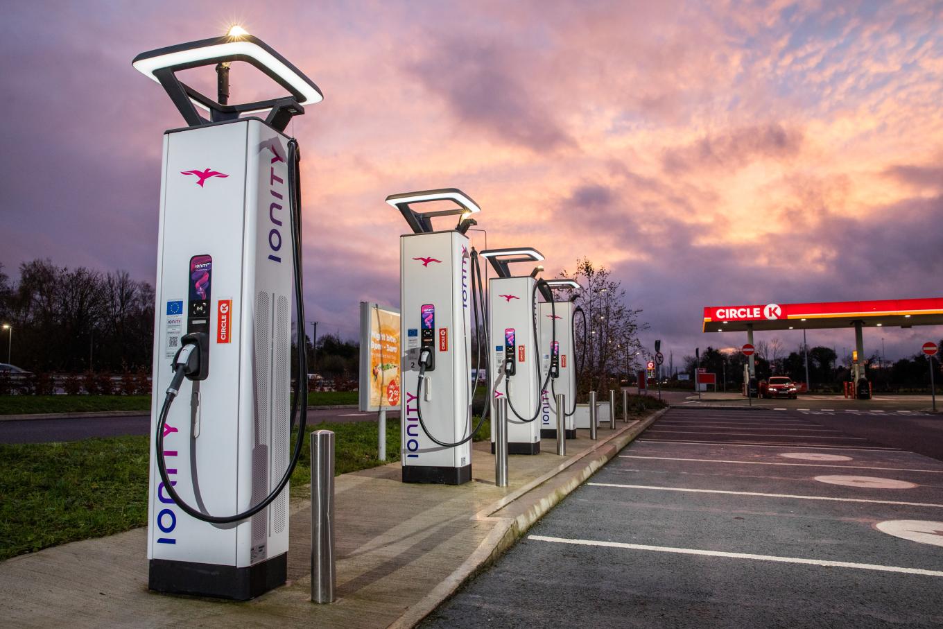 Circle K and IONITY high-power EV chargers