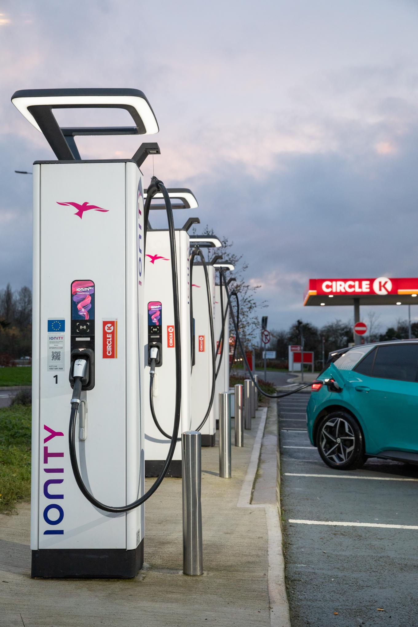 Circle K and IONITY high-power EV chargers