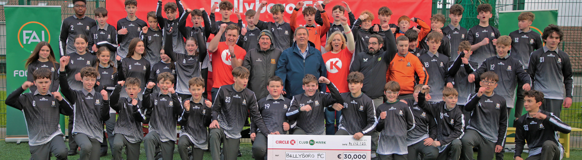 Ballyboro FC with the grand prize