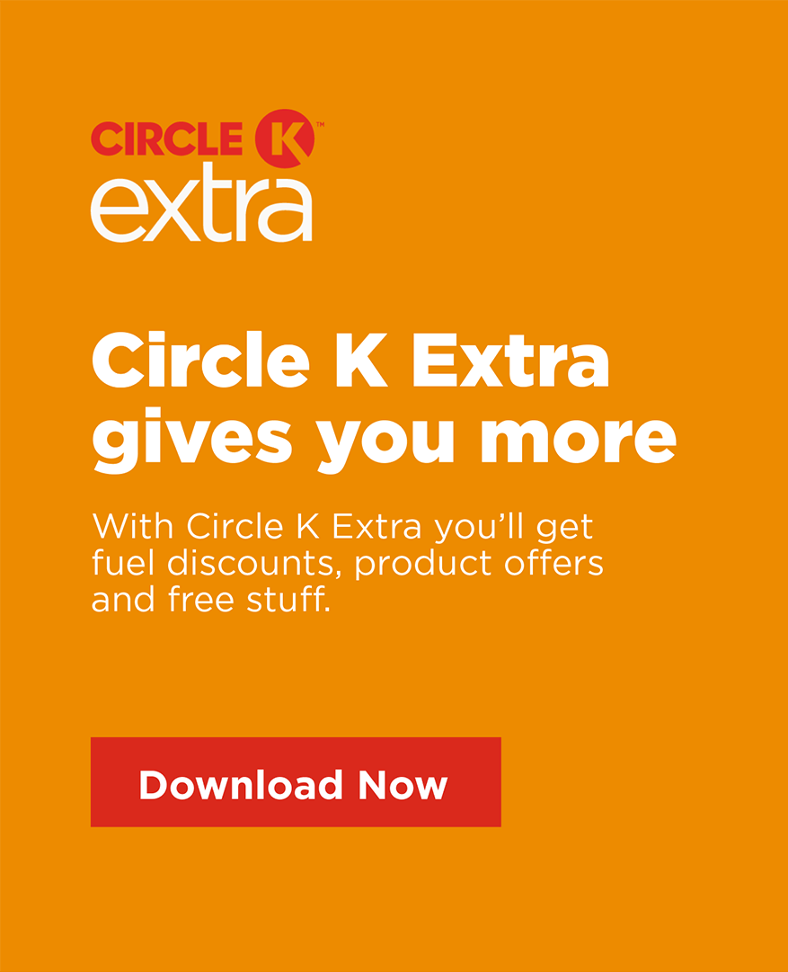 Circle K Extra gives you more. With Circle K Extra you’ll get fuel discounts, product offers and free stuff. Download Now.